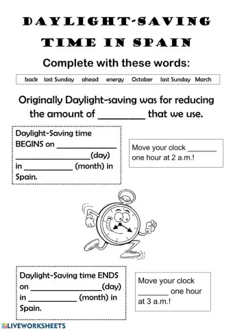 Daylight saving in Spain