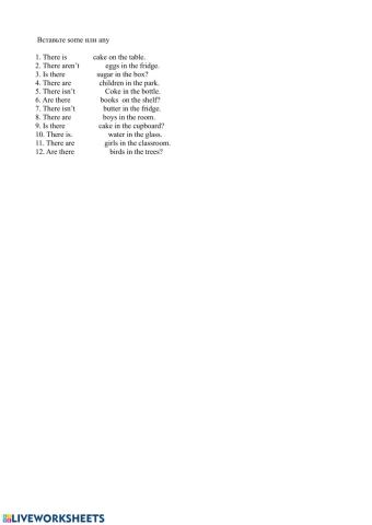 The choice of some and any