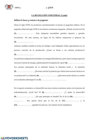 (4 ESO) La Revolución Industrial (2)