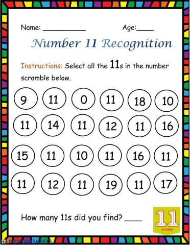 Number 11 Recognition