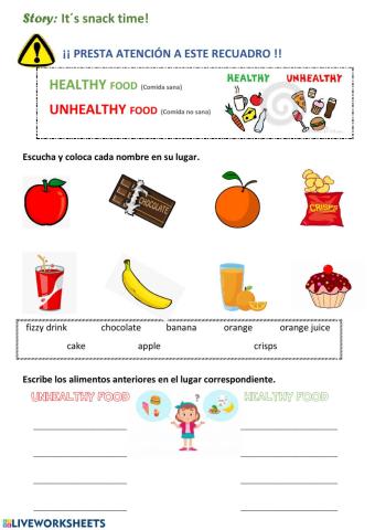 Healthy unhealthy food - 