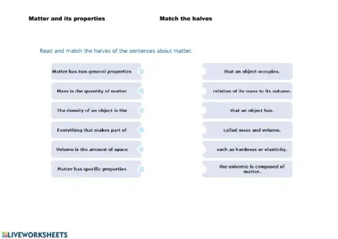 Matter and materials
