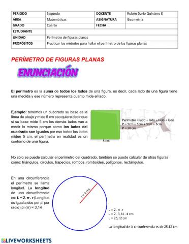 Perimetro de figuras planas