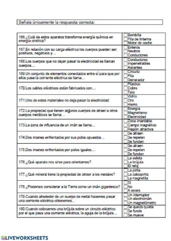 Materiales, fuerzas y formas de energía