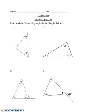 Calculating triangles