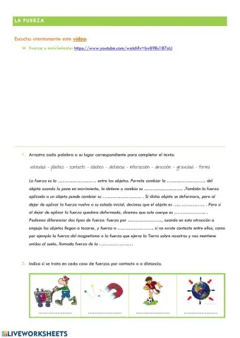 Fuerza y sus efectos