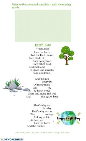 Earth day - Poem