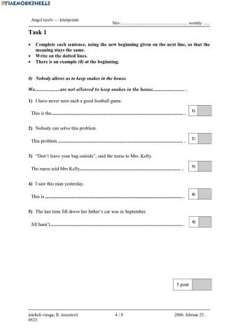 UoE Sentence transformation 0602 Task 1