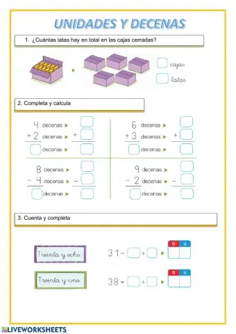 Unidades y decenas