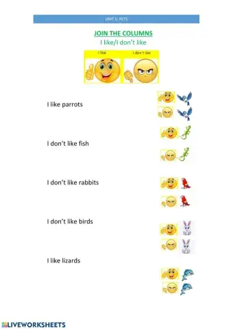 PETS I like- I don't like