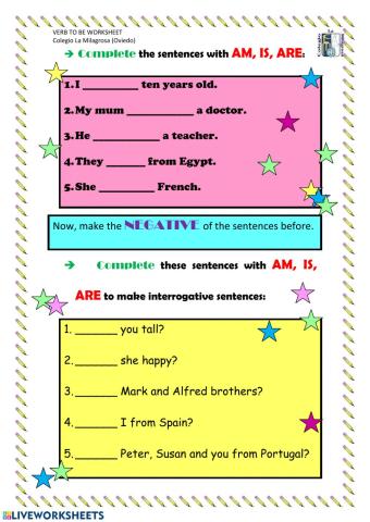 Verb to be worksheet