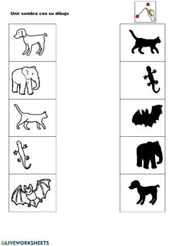 Unir dibujos con sombras