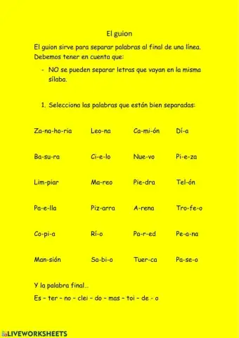 Separación de palabras