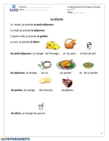 Les aliments G.3