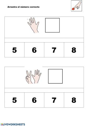 Arrastrar numero correcto