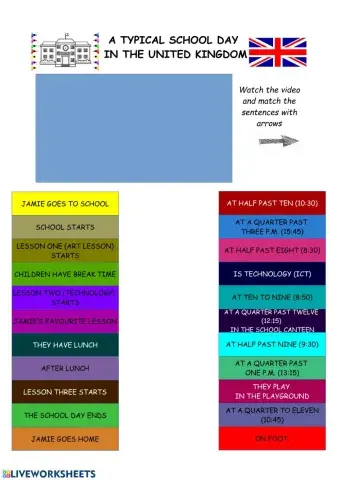 A typical school day in U.K.