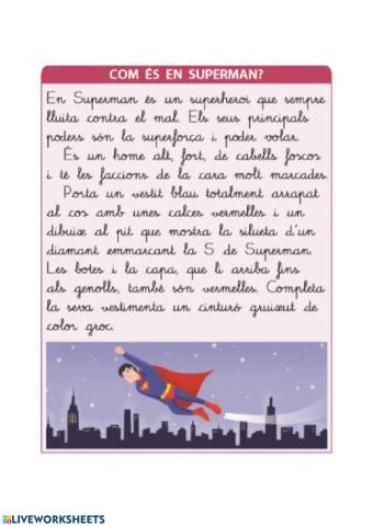 Comprensió lectora: Superman