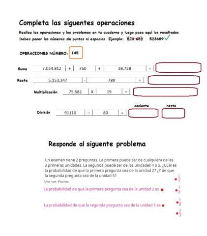 Operaciones y problemas