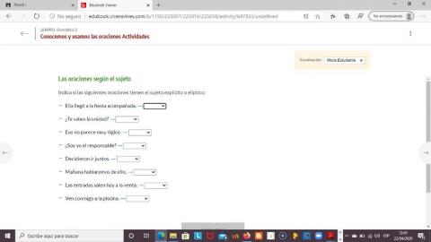 sujeto explícito- sujeto elíptico