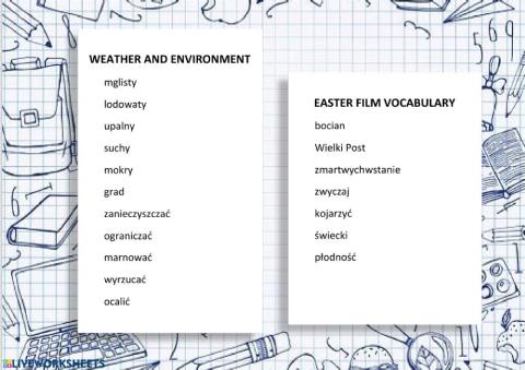 Easter movie and weather test