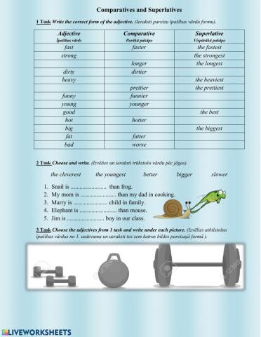 Comparatives and Superlatives