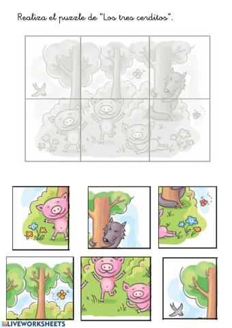 Puzzle -Los tres cerditos-