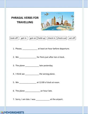 Phrasal verbs travelling