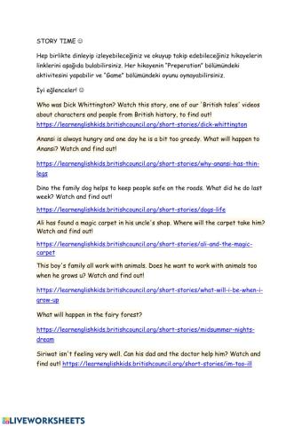 Prep Level Story Time