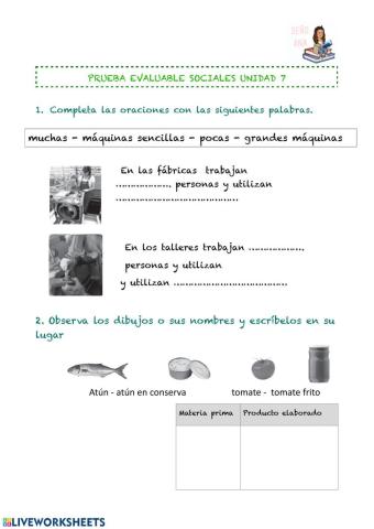 Ficha sociales 2º EP