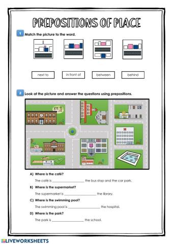 Prepositions of place