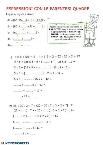 Verifica espressioni con parentesi quadre