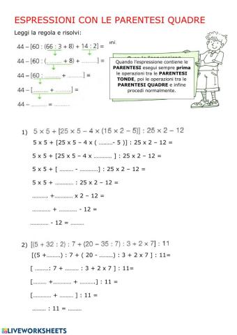 Verifica espressioni con parentesi quadre