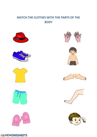 Clothes and body parts