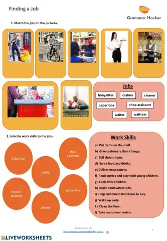 Jobs Vocabulary Present Simple