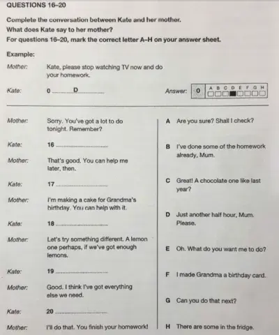 KET 5- Test 2- Reading - Part 3