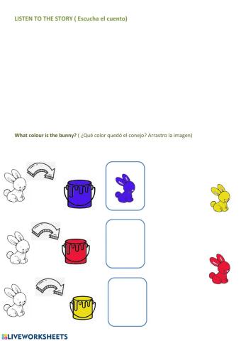 White rabbit colour book