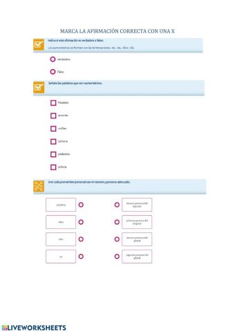 Autoevaluación: lengua 3º