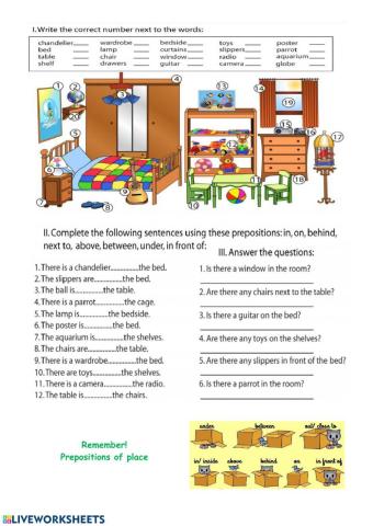 Prepositions of place