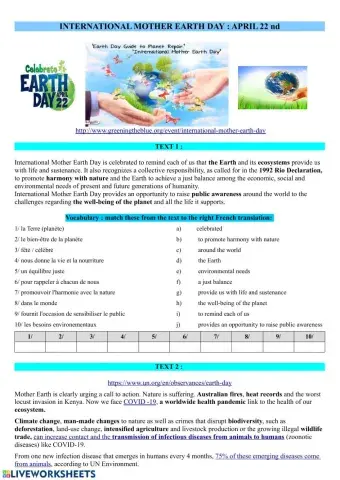 international mother earth day