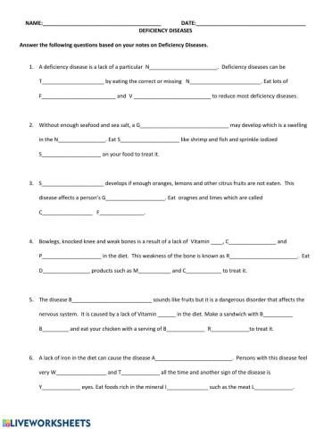 Deficiency diseases