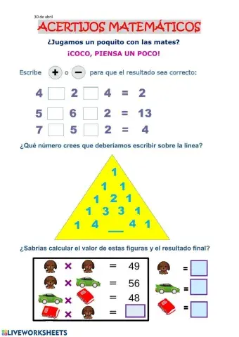Acertijos matemáticos