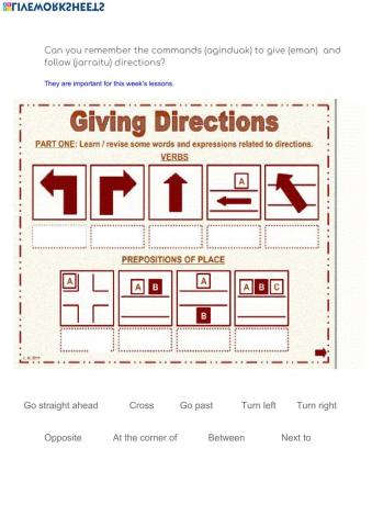 Giving directions
