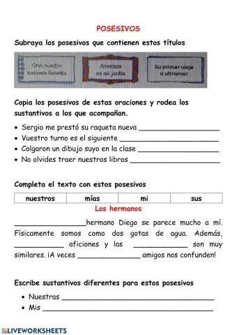 Gramática: Los posesivos