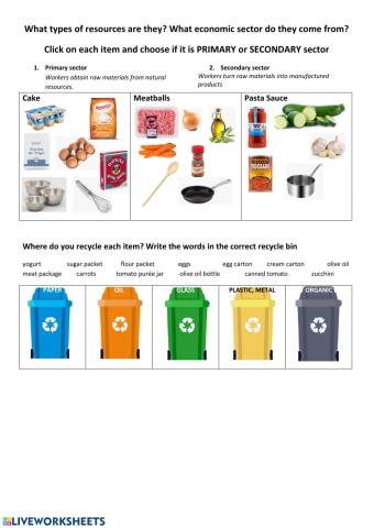 Economic Sectors & Recycling