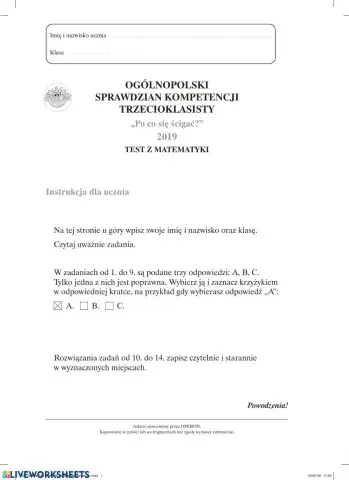 Test trzecioklasisty