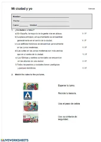 Repaso unidad mi ciudad y yo