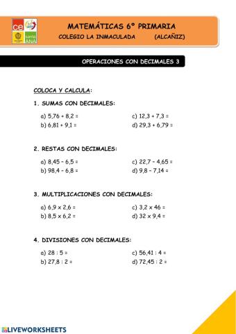 Refuerzo números decimales 3