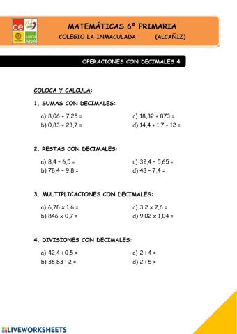 Refuerzo números decimales 4