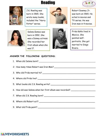 Reading Wh-questions past simple