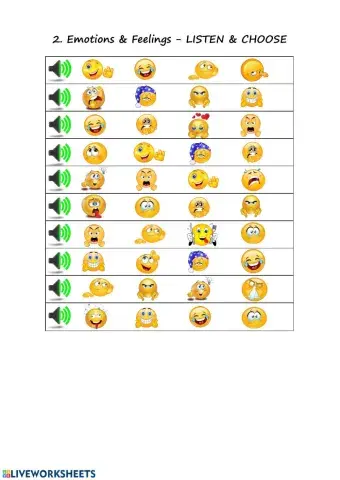 2. Emotions & Feelings - LISTEN & CHOOSE